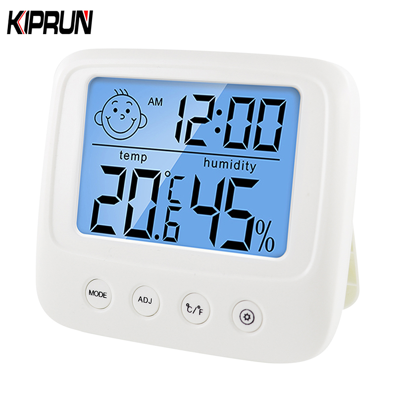 [Hàng Có Sẵn] Máy Đo Độ Ẩm Nhiệt Độ Kỹ Thuật Số KIPRUN, Nhiệt Kế Điện Tử LCD Trong Nhà Có Đèn Nền Máy Đo Độ Ẩm Máy Đo Độ Ẩm Cảm Biến Nhiệt Kế Máy Đo Độ Ẩm Thiết Kế Mặt Cười Có Lỗ Treo
