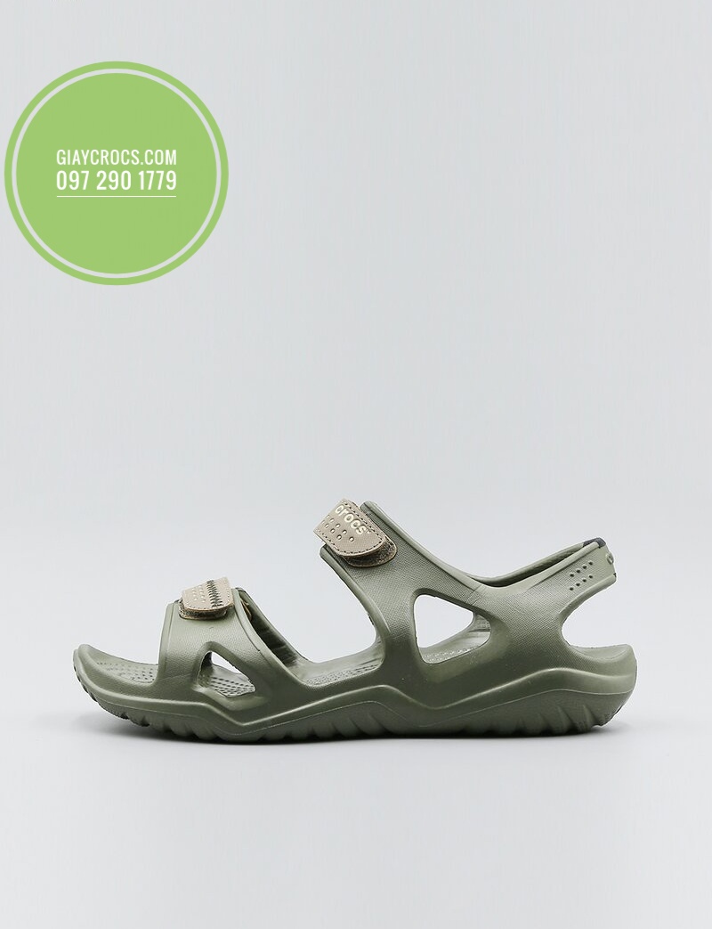 Sandal Crocs Nam Swiftwater River Màu Rêu