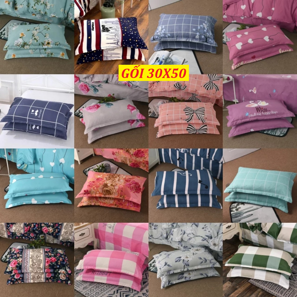 Gối nằm ngủ kèm vỏ gối 30x50cm