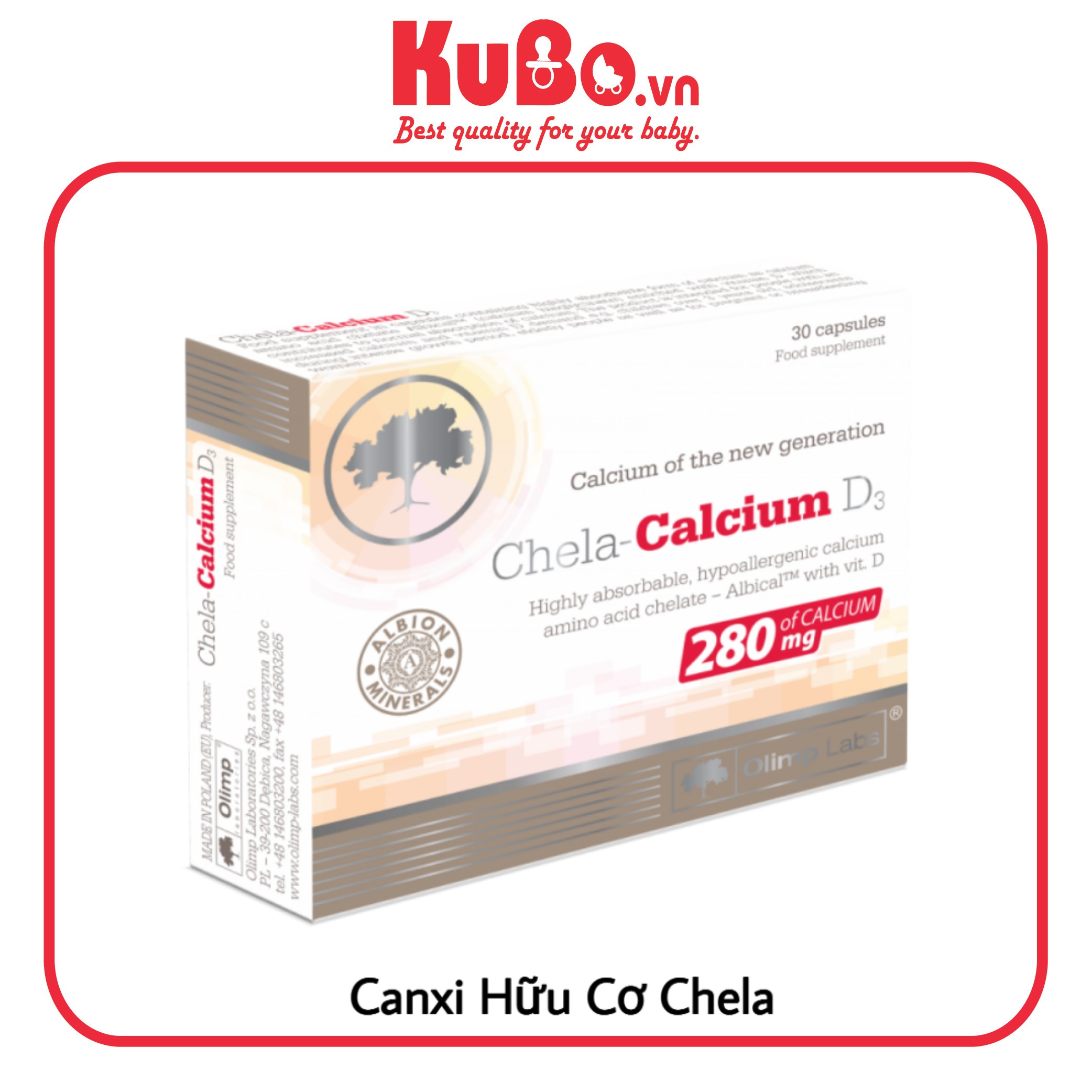 Canxi Hữu Cơ Chela - Calcium Vitamin D