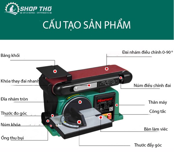 Máy Mài Nhám 2 Trong 1 Hisimen H4600