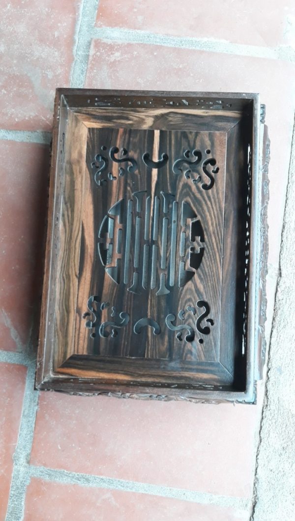 Khay Trà Gỗ Mun Cỡ Nhỏ