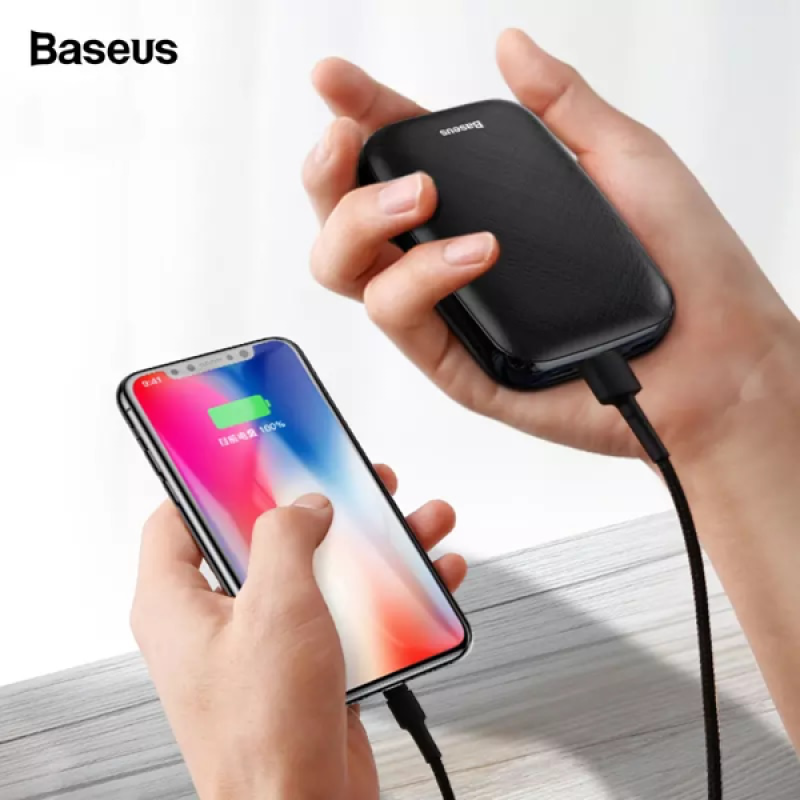 Pin sạc dự phòng Mini Baseus Q Portable 10000mAh cho Smartphone/ Tablet (2A, 37Wh, Fast Charge Power Bank)  Thương hiệu: BASEUS