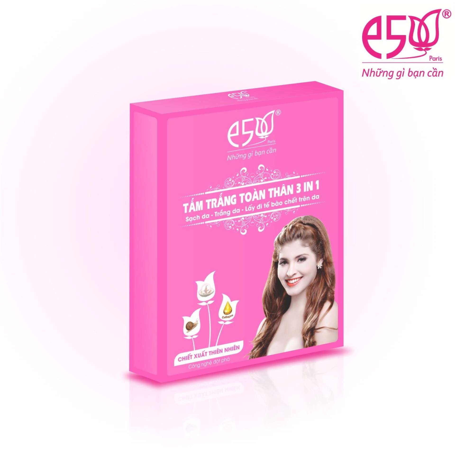 Tắm trắng toàn thân 3in1 - Kem E5 (150g),( mua 3 hộp tặng 1 hộp body 120g kim ngân)