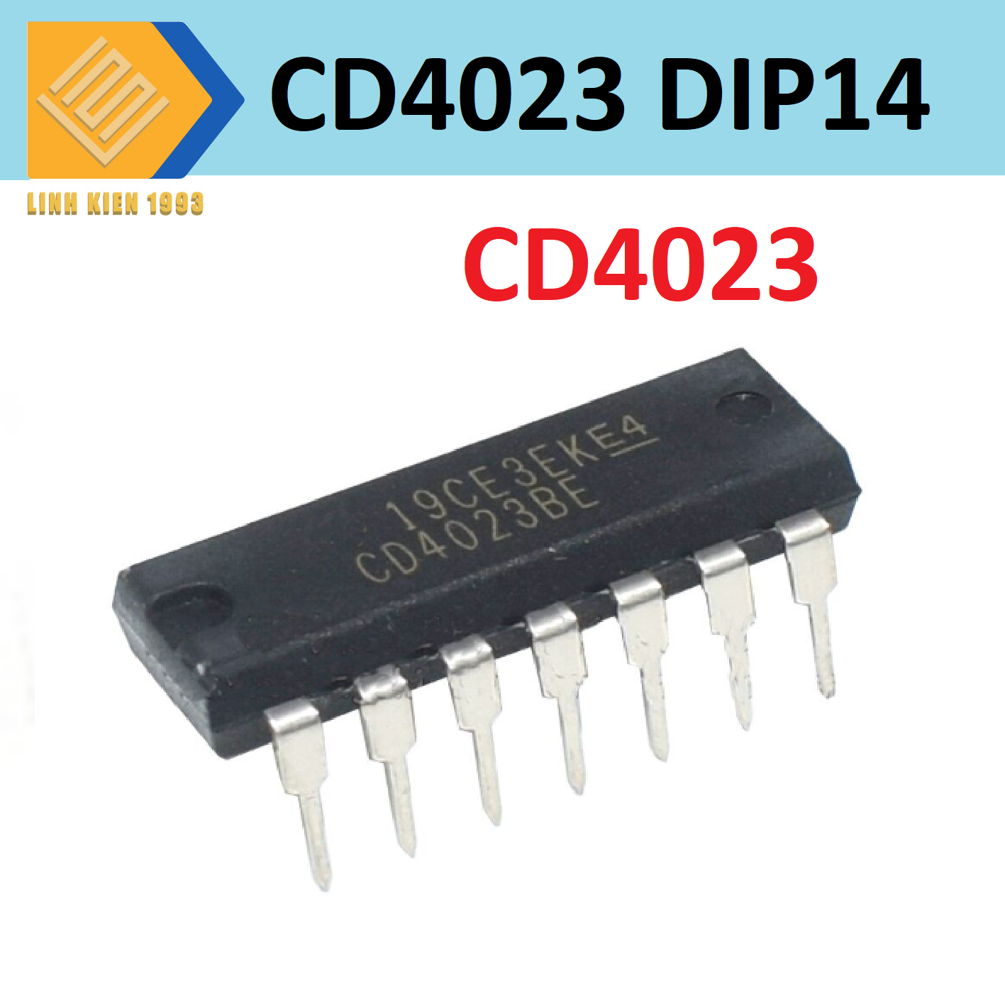 [ 2 CON ] CD4023 IC cổng nand dip 14 chân