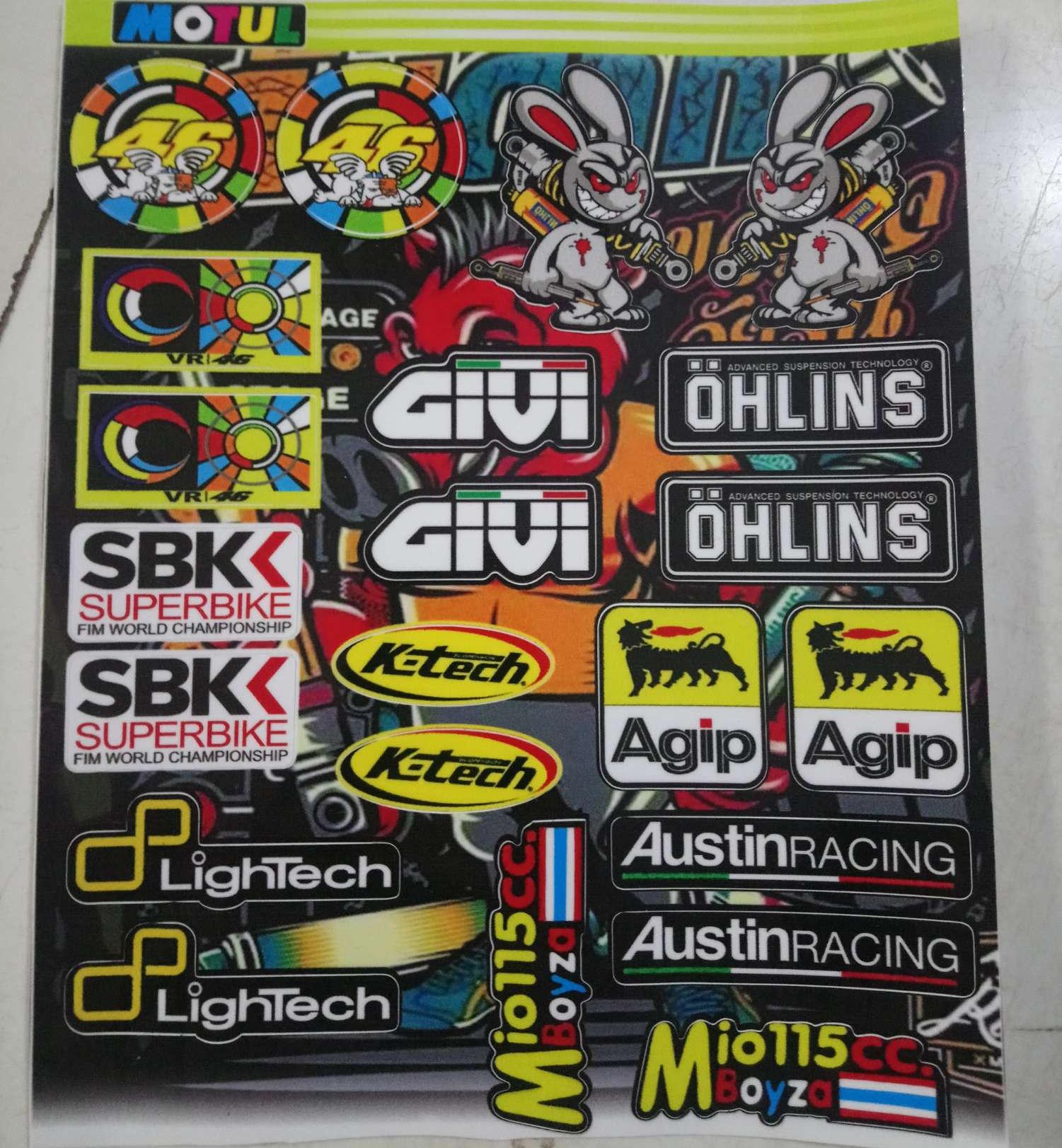 tem tấm logo dán xe máy trọn bộ 18x25cm