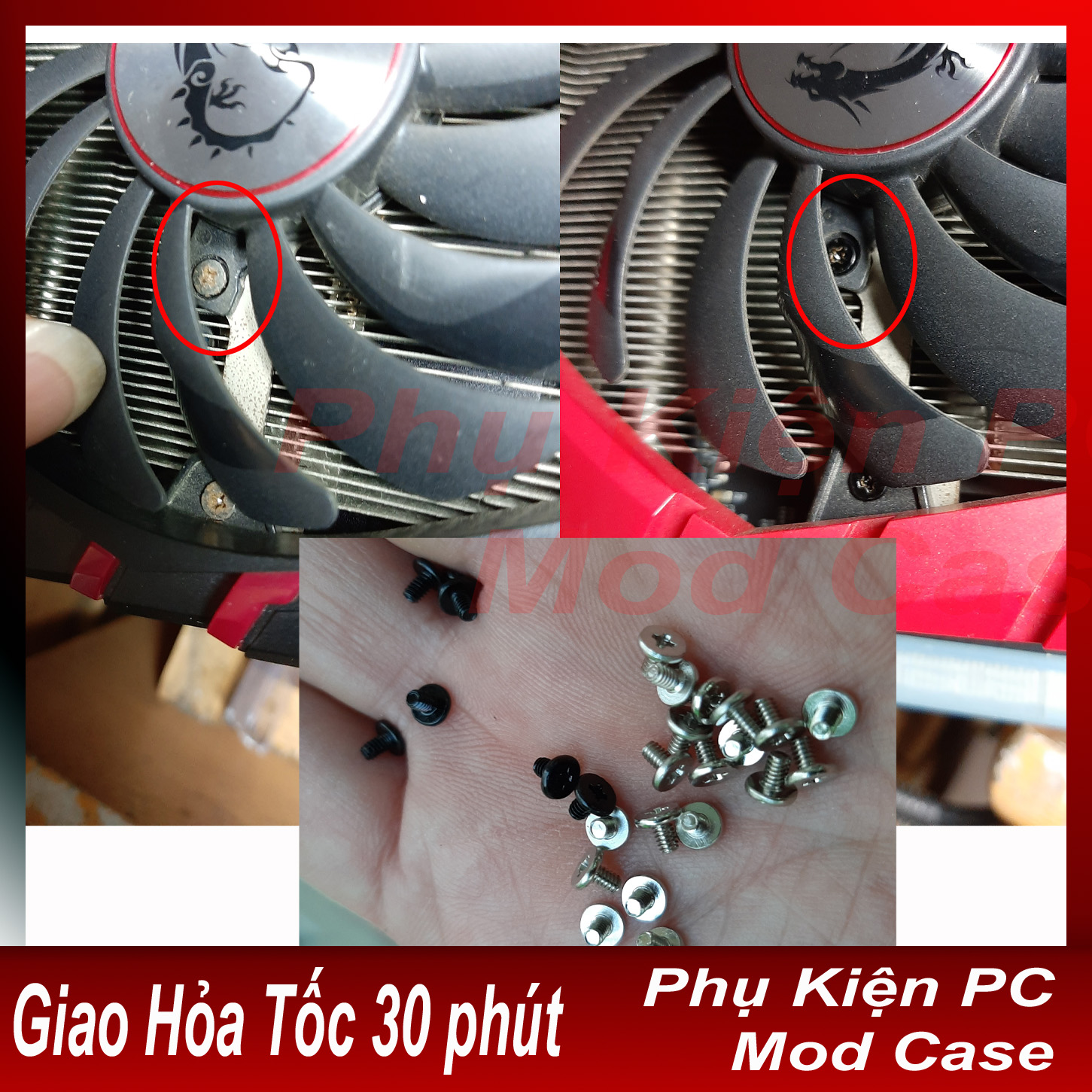Ốc bắt fan vga