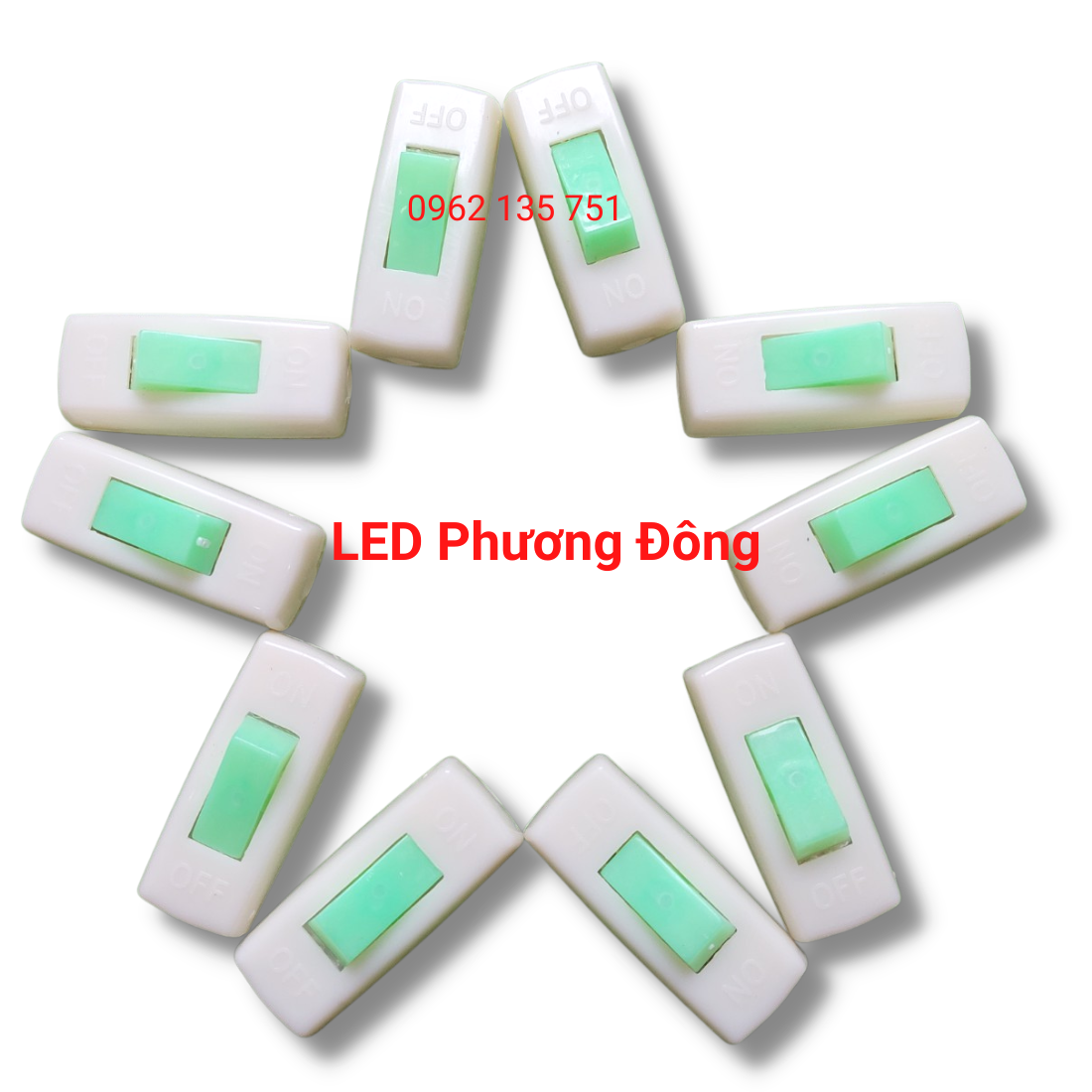 Combo 2 công tắc treo - công tắc 1 chiều nhựa abs chống vỡ 220v - 1000w