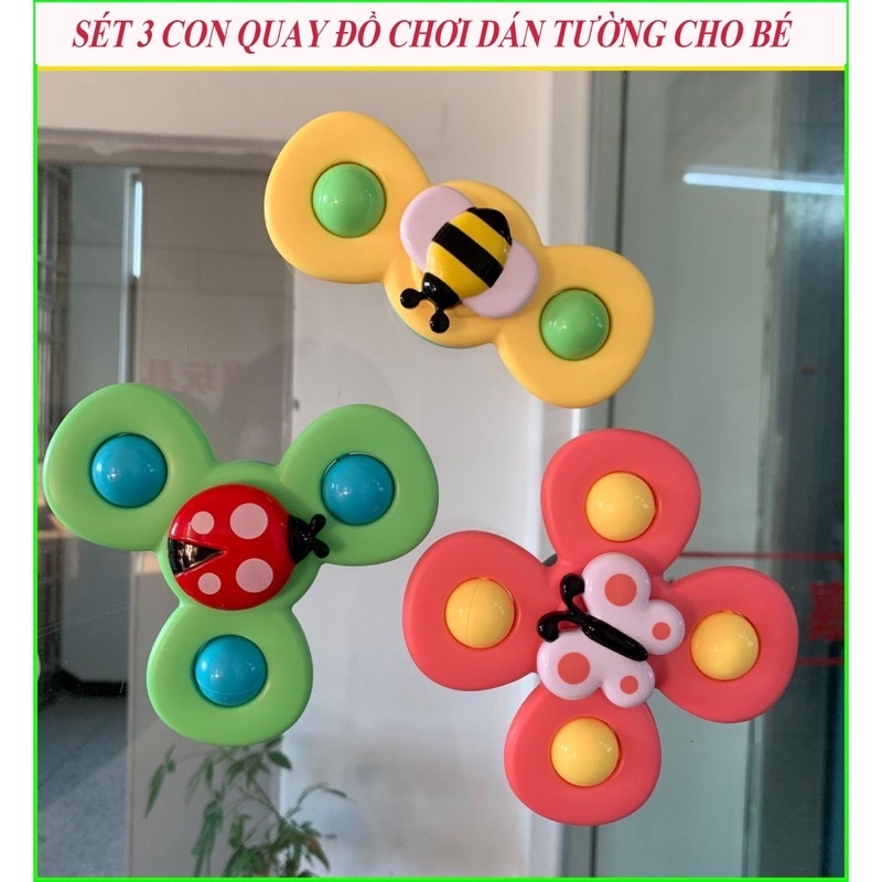 Set 3 con quay chong chóng dán tường cho bé