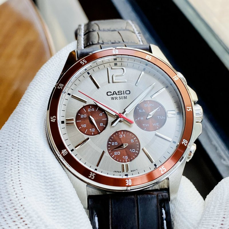 Đồng hồ nam dây da Casio MTP 1374L-7A1 Bảo hành 1 năm- Pin trọn đời Hyma watch