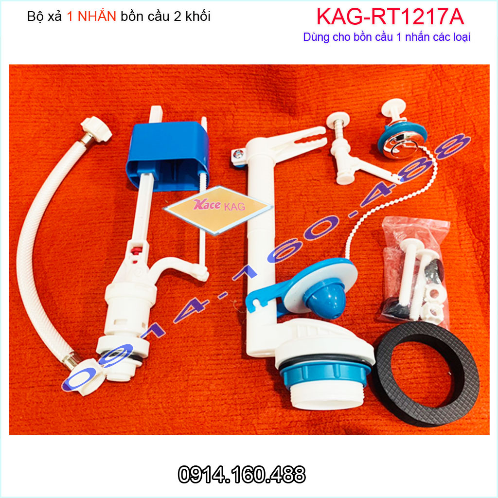 Bộ xả bồn cầu 1 nút nhấn siêu nhẹ Doco KAG-RT1217A bộ xả nước bồn cầu 1 nút nhấn trọn bộ xả