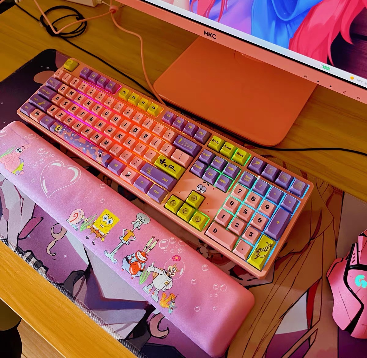 Bàn phím cơ AKKO 5108S phiên bản giới hạn SpongeBob có LED RGB hotswap keycap JDA