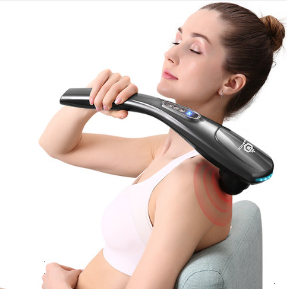 Máy Massage Cầm Tay Đa Năng KINGTECH KT-1768, Máy Đấm Lưng Toàn Thân 6 Đầu Massage 10 Cấp Độ Chuyên Sâu Cổ, Vai Gáy, Chân, Lưng, Eo - Quà Tặng Nam Nữ, Sếp, Doanh Nghiệp - Chính Hãng