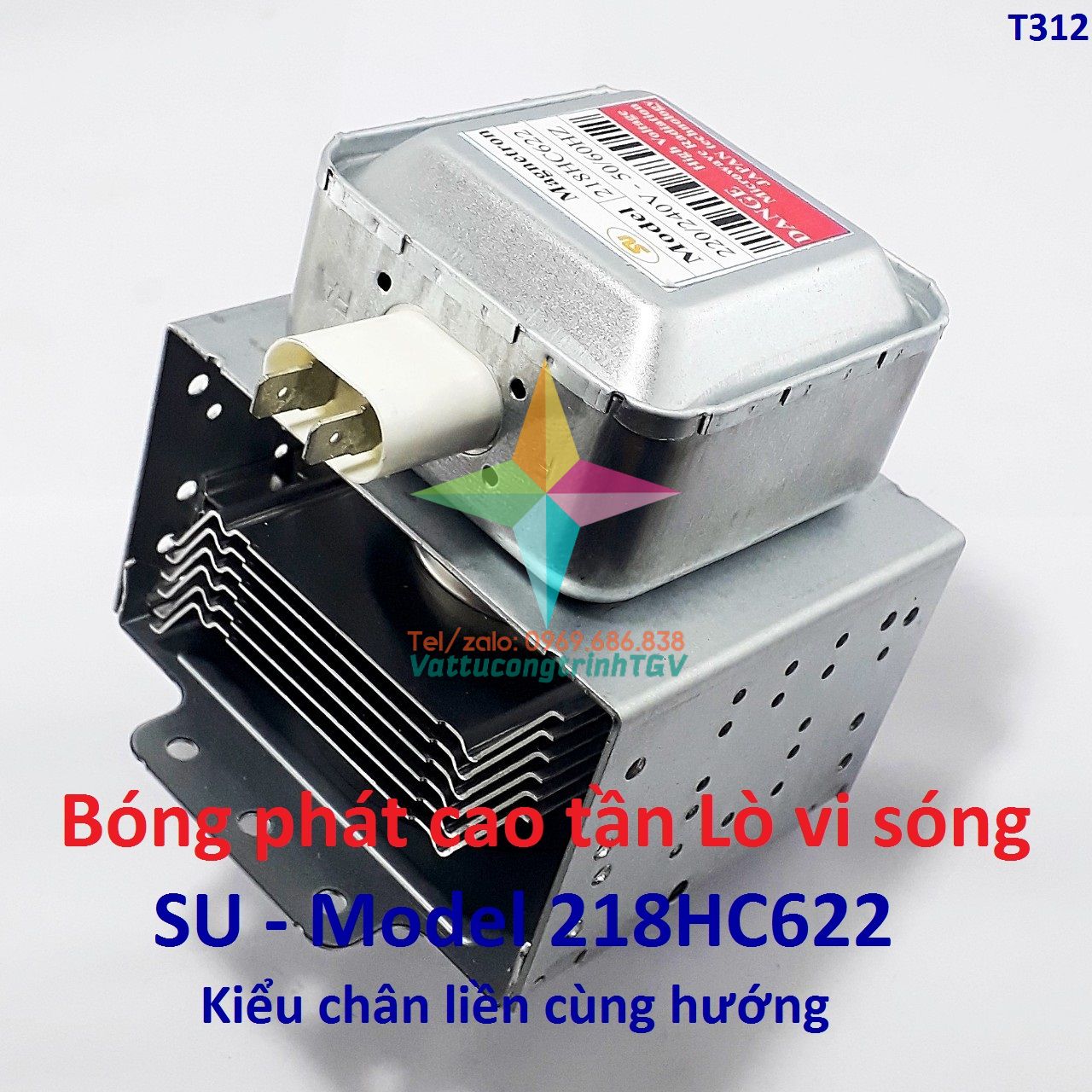 Bộ phát cao tần SU 218HC622 chân liền cùng hướng cho Lò vi sóng