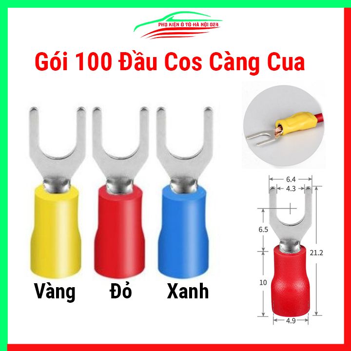 Đầu cos điện càng cua SV2-4 gói 100 cái