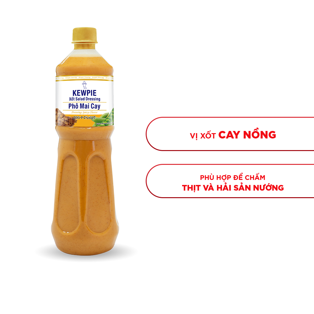 Xốt Salad Dressing Phô Mai Cay Kewpie 1L