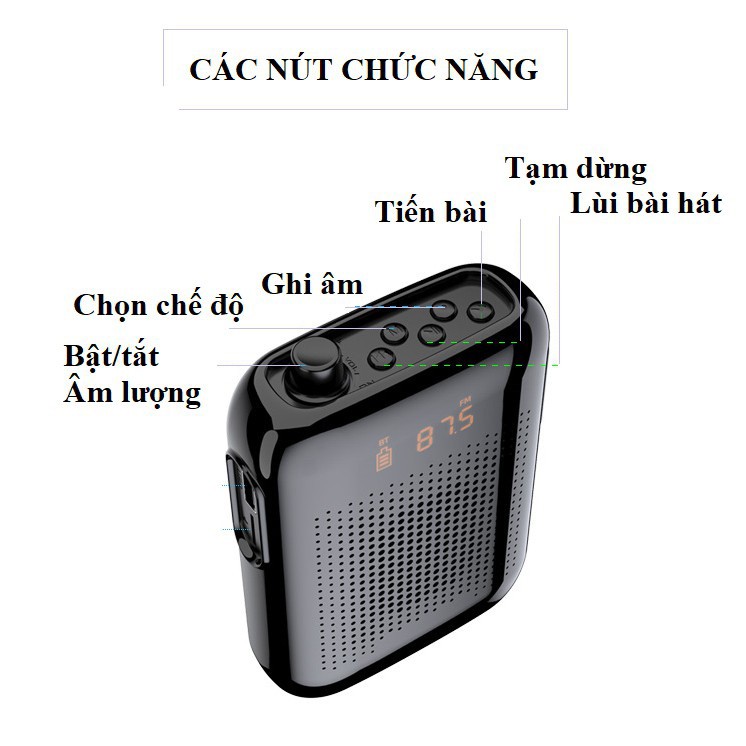 Máy trợ giảng không dây T30 UHF - Có bluetooth mẫu mới