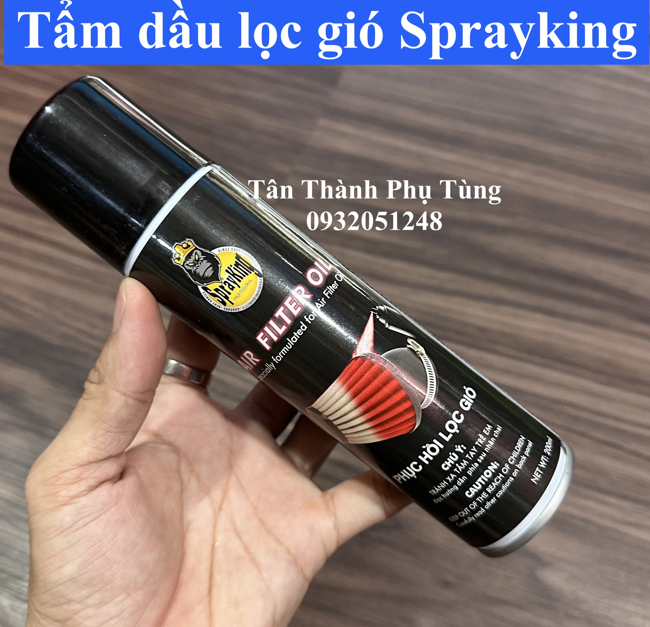 Chai tẩm dầu lọc gió Sprayking 200ml