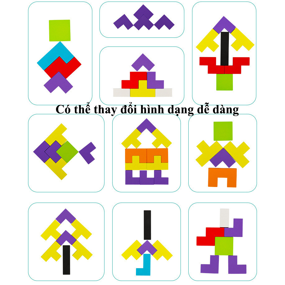 Xếp hình gỗ  thông minh cho bé