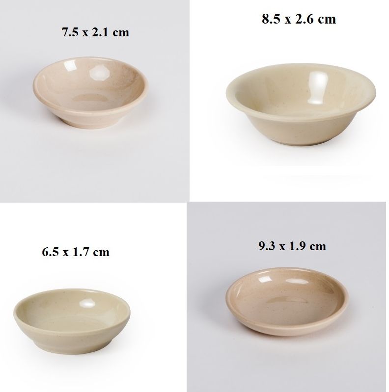 Chén đựng nước chấm tròn nhựa Melamine màu Nâu