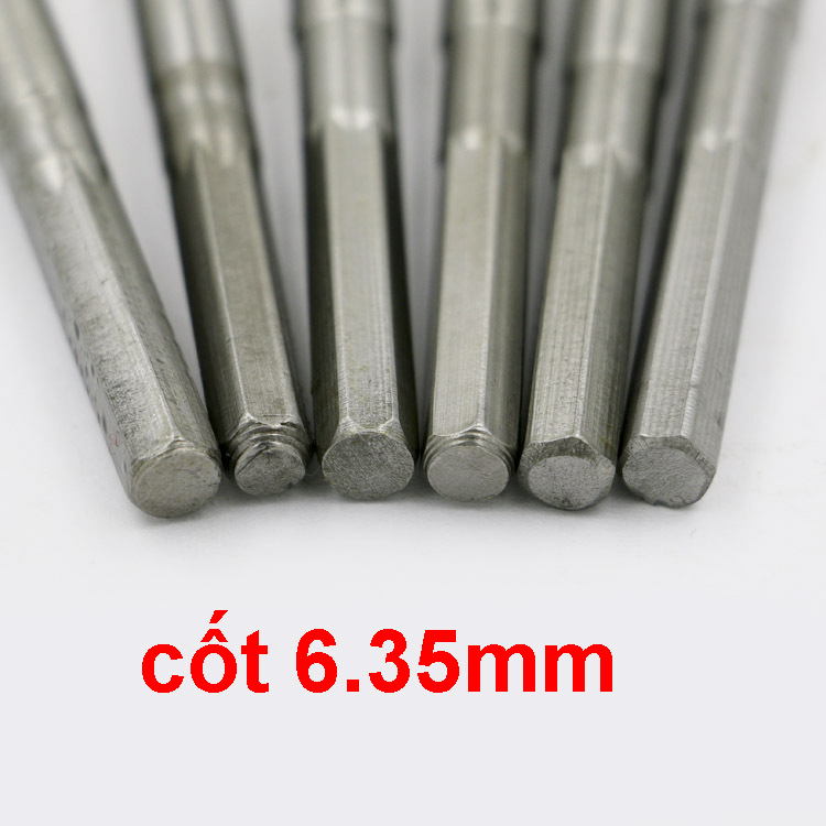 Bộ 6 mũi khoan khoét Gỗ đuôi cá phi từ 10-25mm