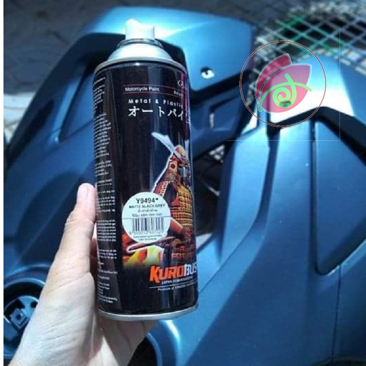 Sơn xịt Samurai màu Xám Xanh Đen Mờ - Y9494 , xe máy