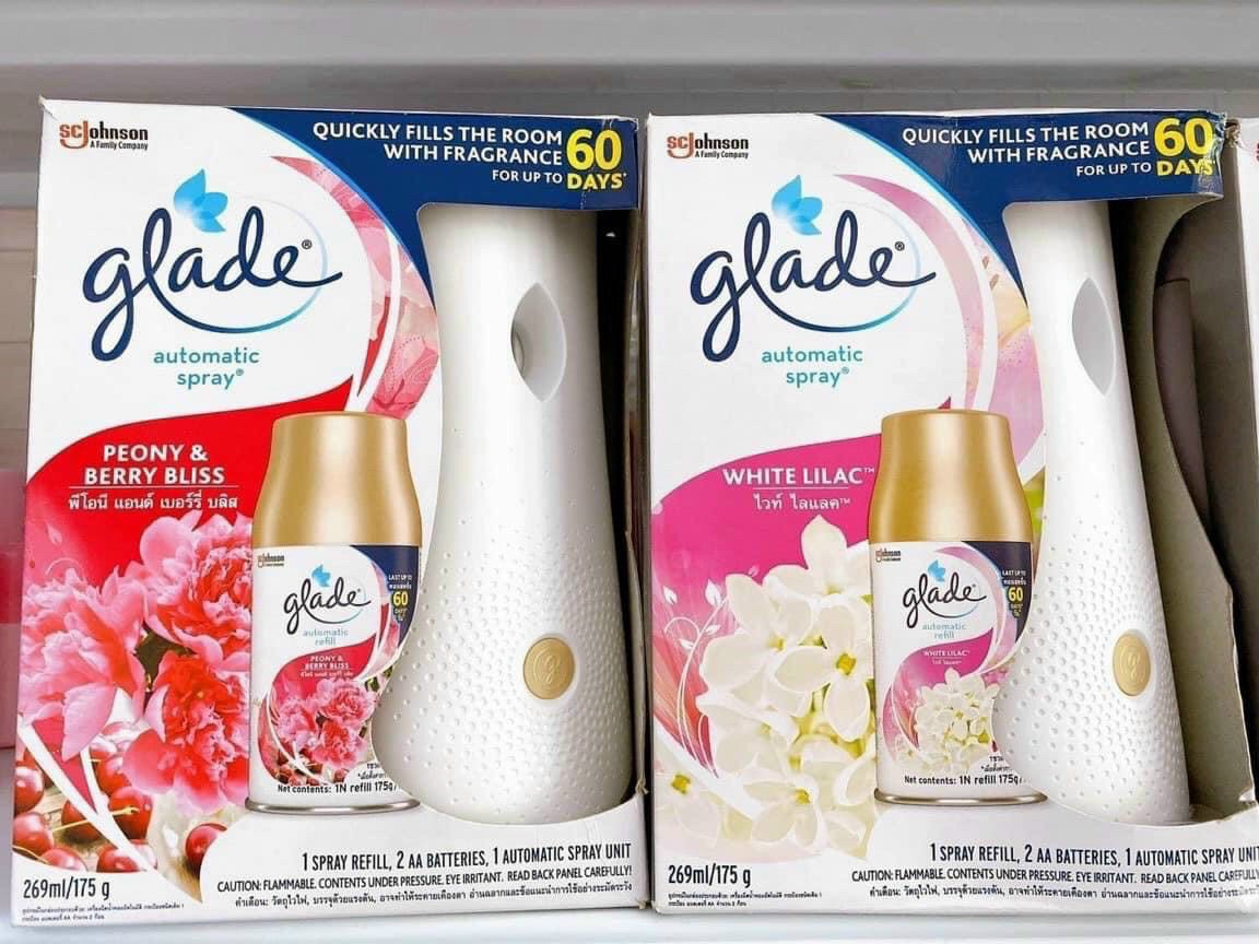 COMBO Máy Xịt Thơm Phòng Tự Động GLADE 3in1 Thái Lan