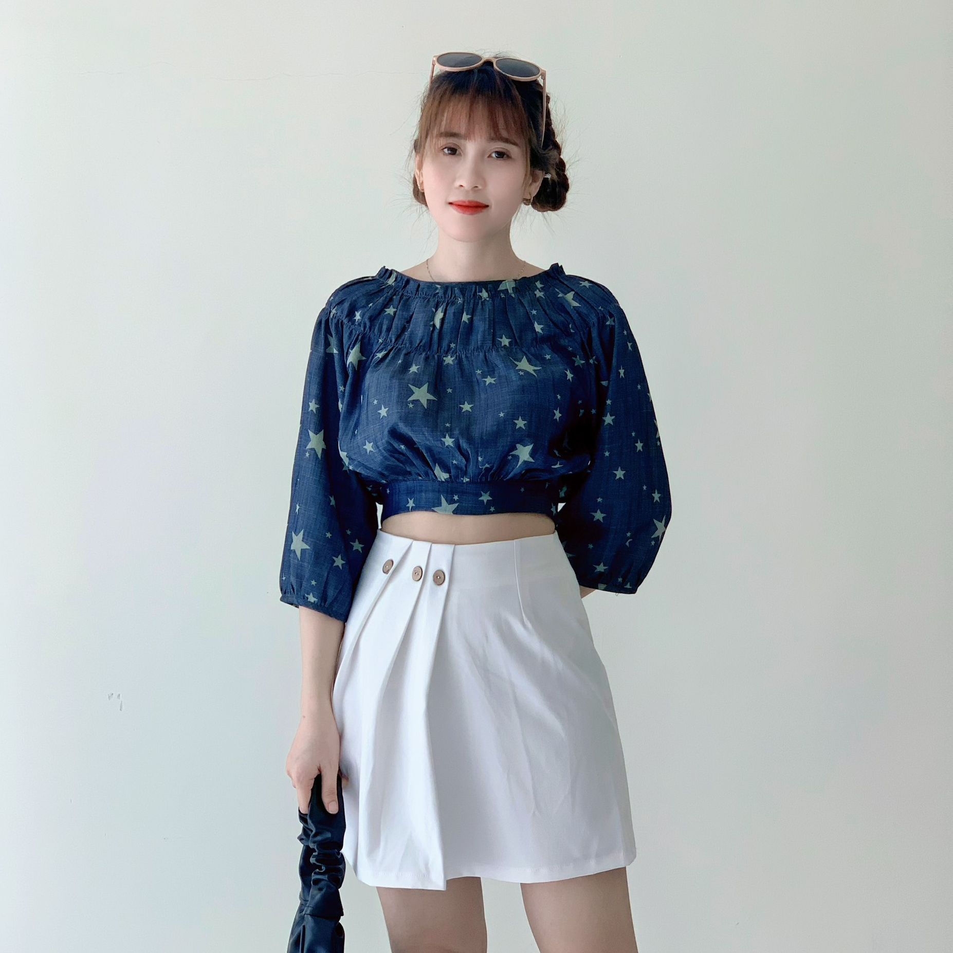 🔥HÌNH THẬT🔥 Áo kiểu thắt nơ cài nút lưng