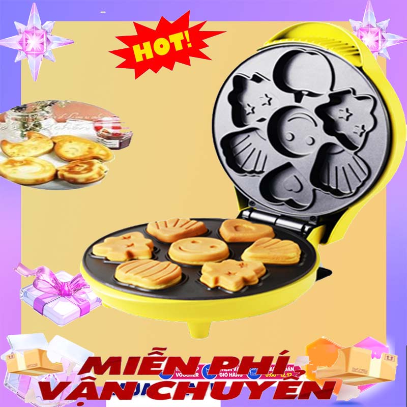 [SALE GIẢM 8%]Máy làm Bánh Máy làm Bánh Hình Thú Có 7 khuôn làm hình thú ngộ nghĩnh Máy nướng bánh hình thú mini Khuôn Làm Bánh Bông Lan Nướng Chống Dính Máy Nướng Bánh Hình Thú - Thiết kế cao cấp - Nướng bánh dễ dàng.