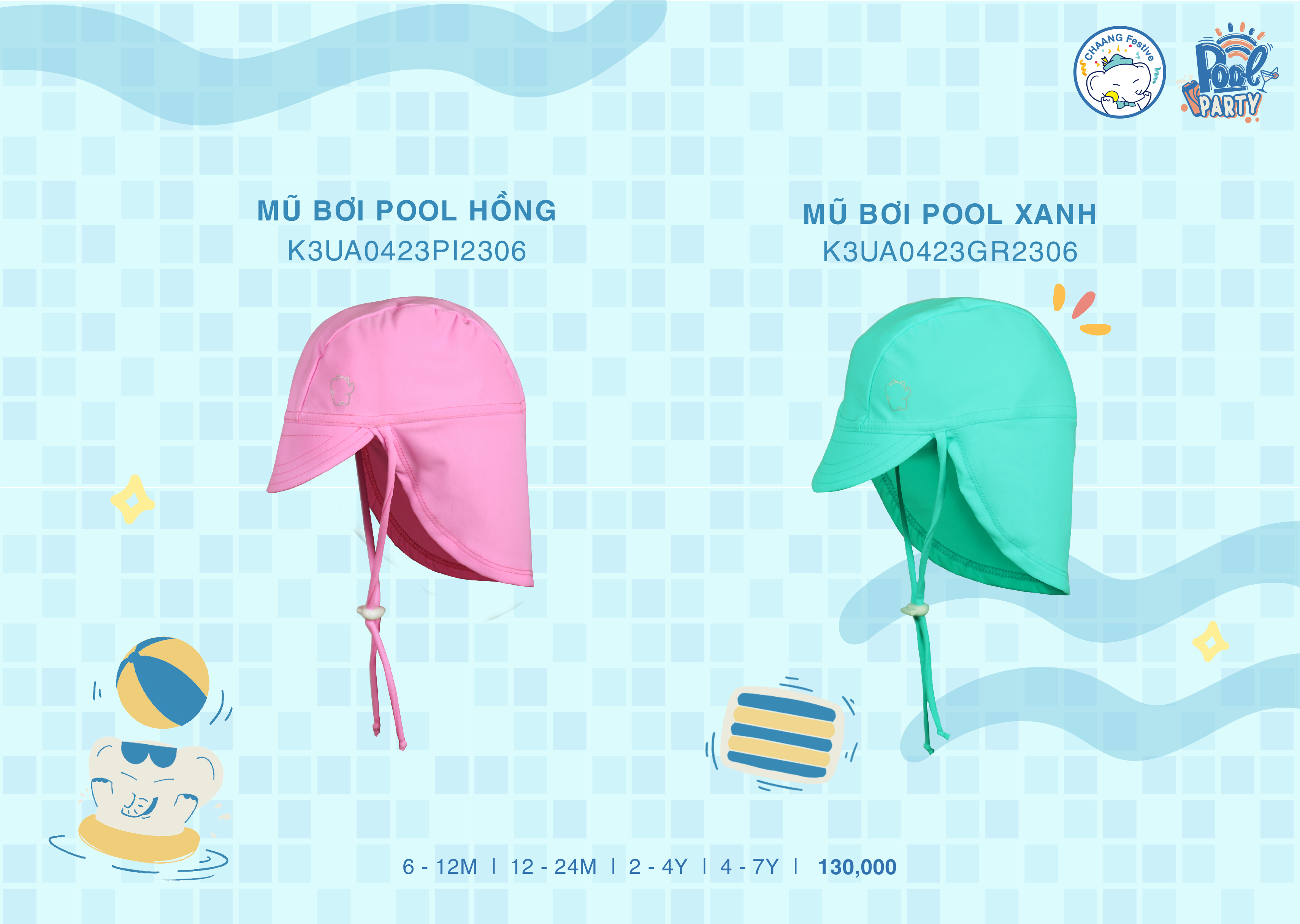 [CHAANG] Mũ bơi Pool Chaang