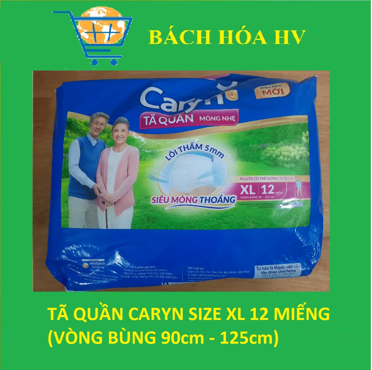 Tã Quần Caryn (M16, L14, XL12) + 2 miếng - BACH HOA HV