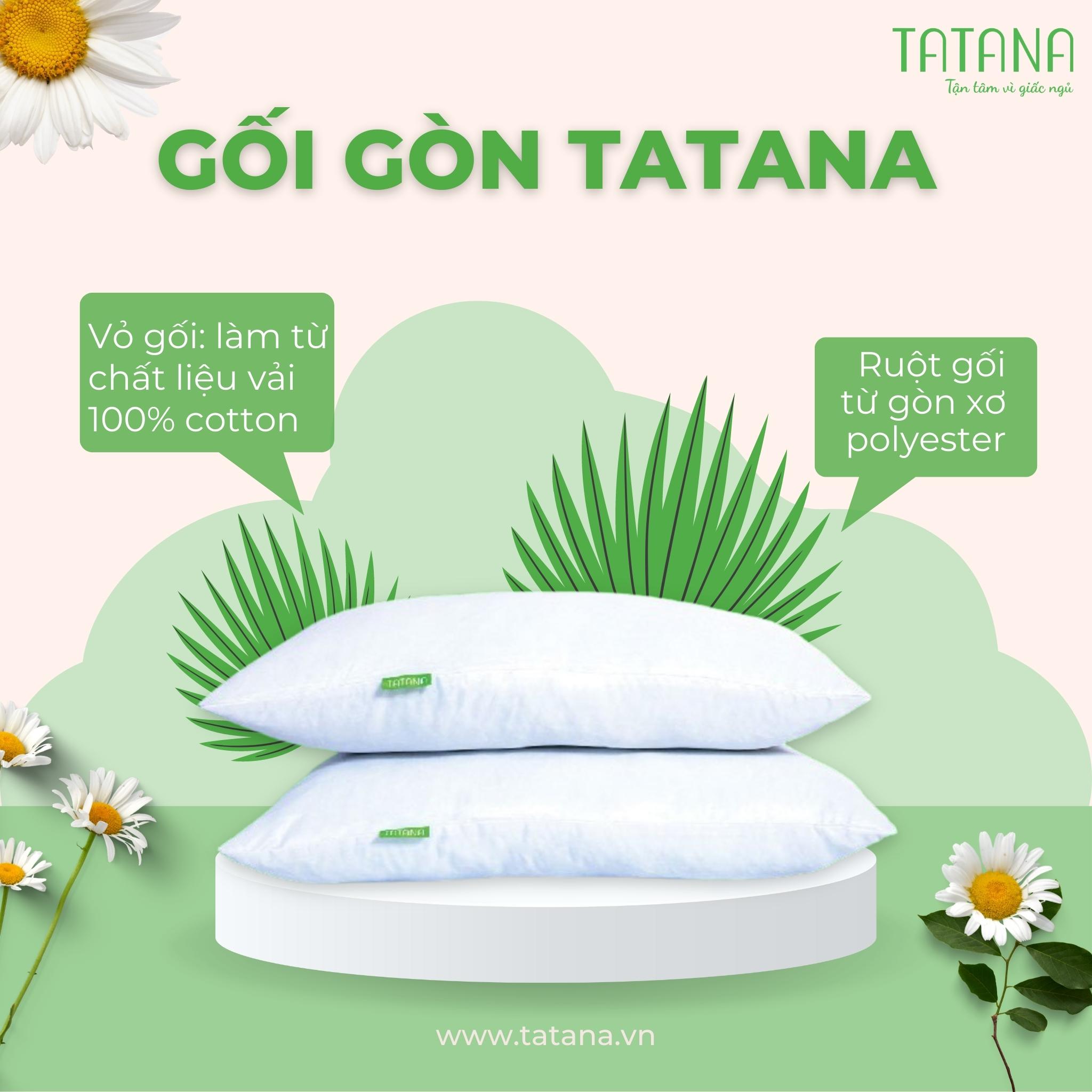 Gối nằm gòn tatana cao cấp 50x70cm