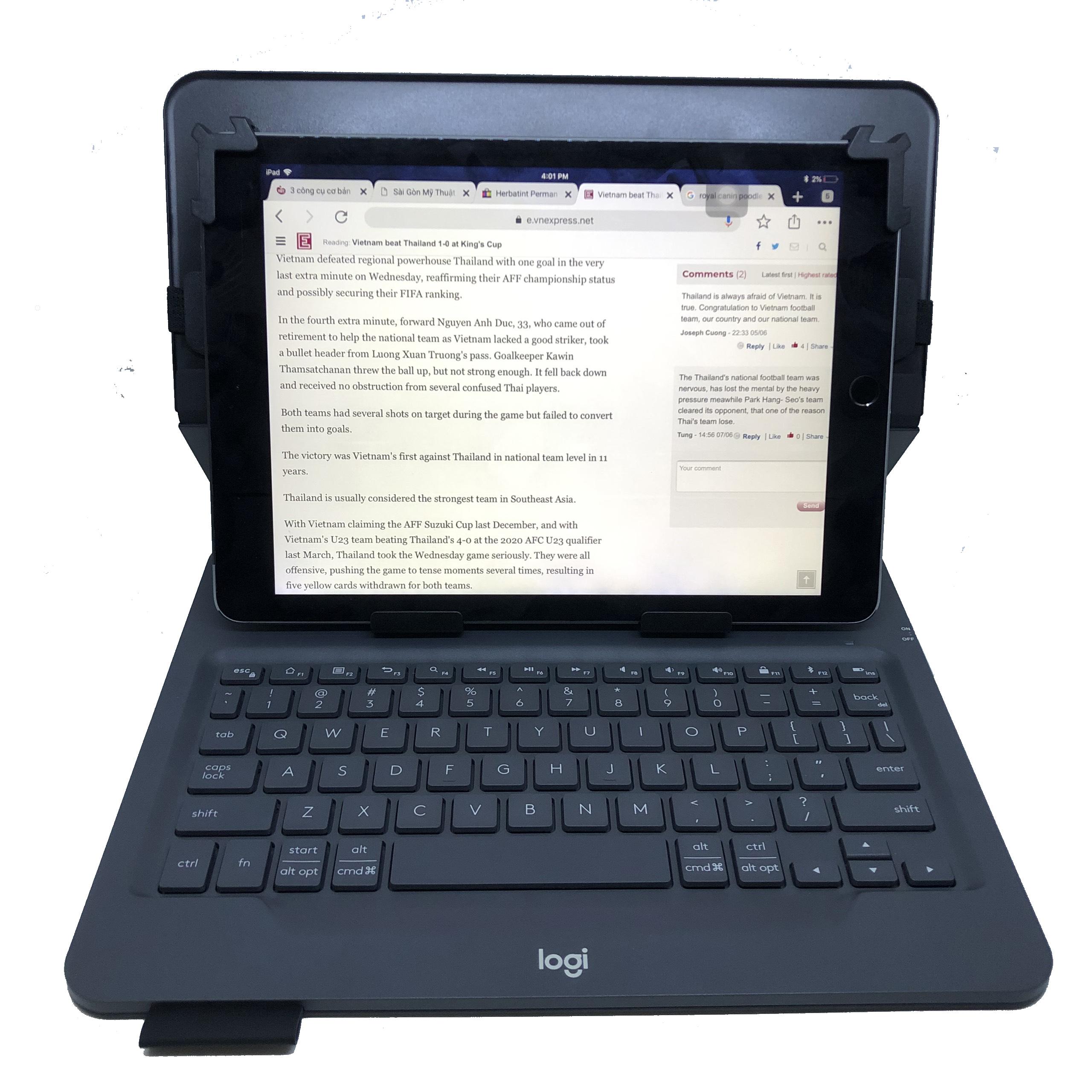Bàn Phím Bluetooth Cho Máy Tính Bảng Samsung-Galaxy Tab A Hiệu Logitech Universal Folio