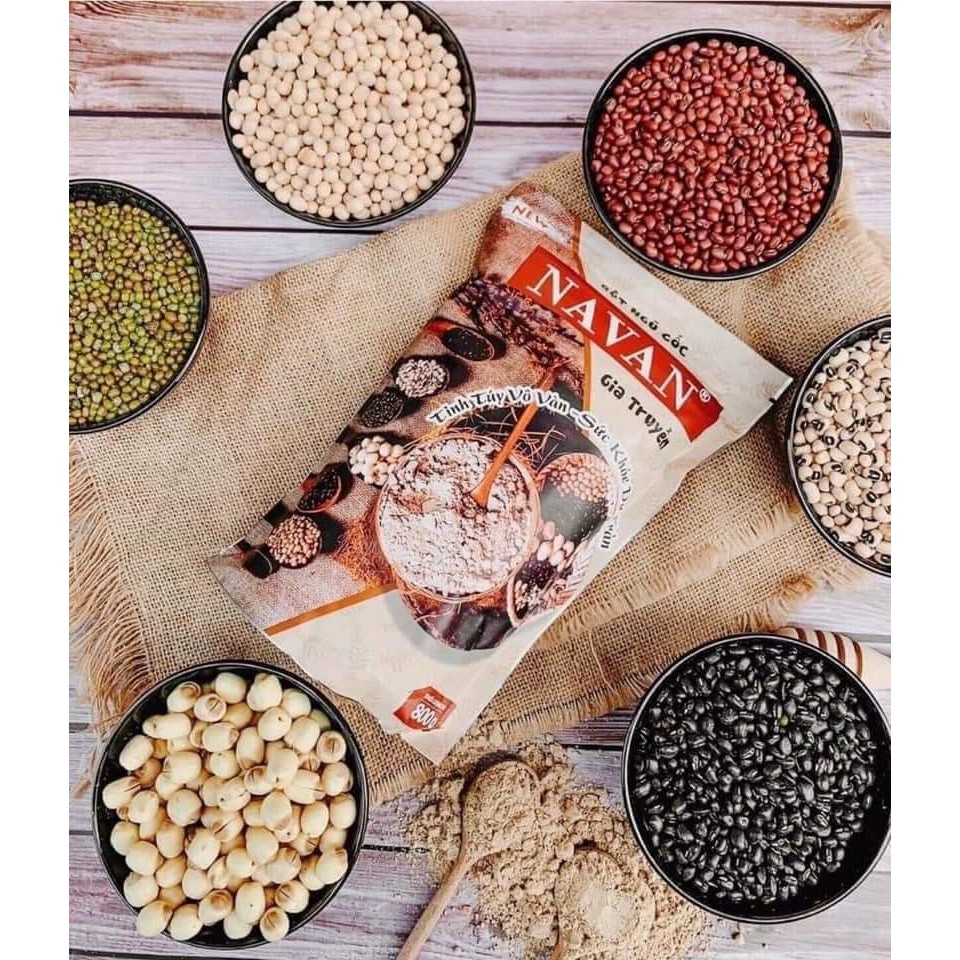 Bột ngũ cốc gia truyền 7 vị navan 800g- ngũ côc navan