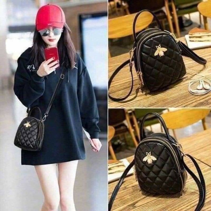 Túi đeo chéo trần trám , balo con ong cá tính