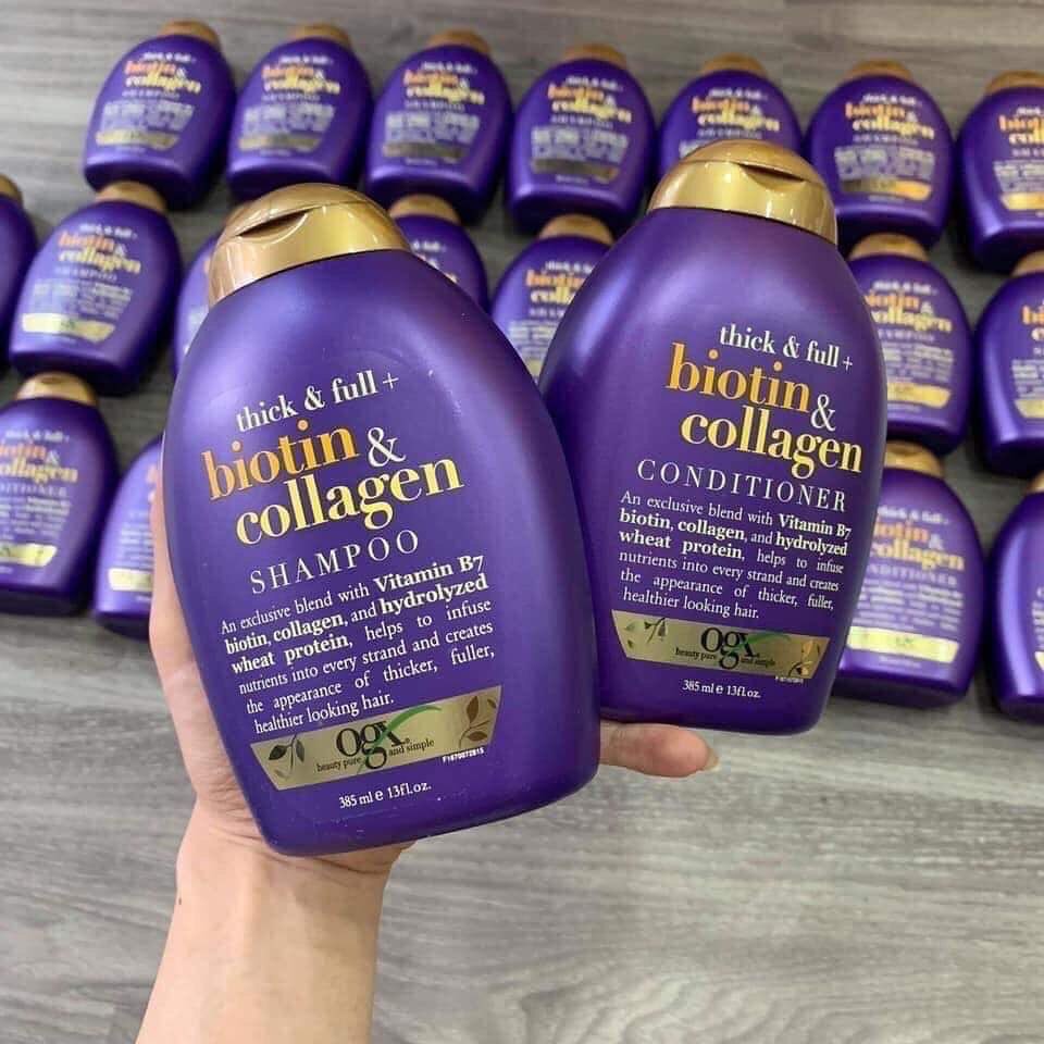CẶP DẦU GỘI XẢ BIOTIN COLLAGEN OGX 355ml