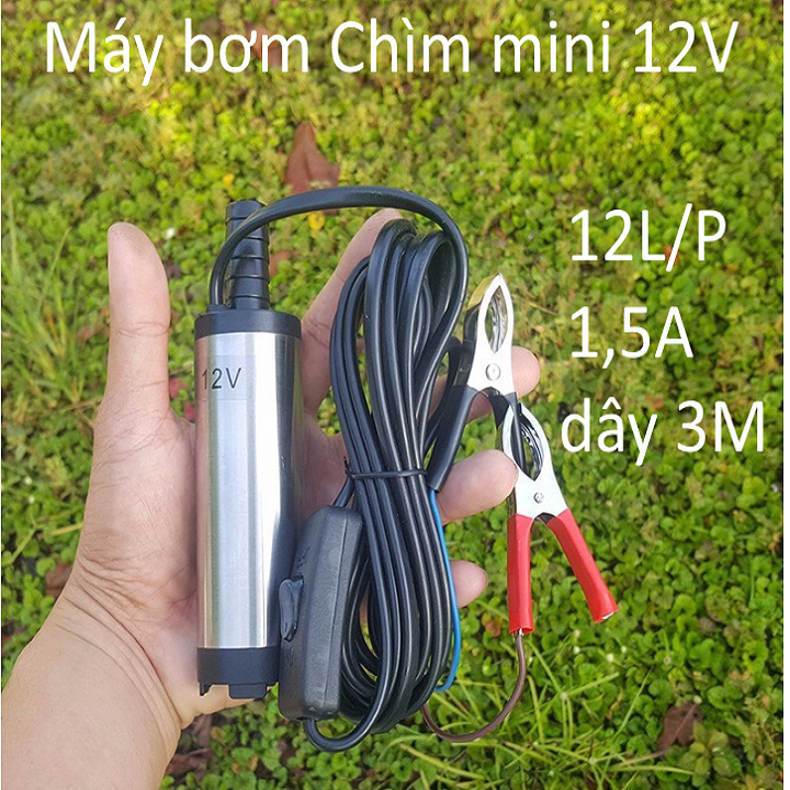 máy bơm chìm mini 12v - máy bơm dầu mini 12v