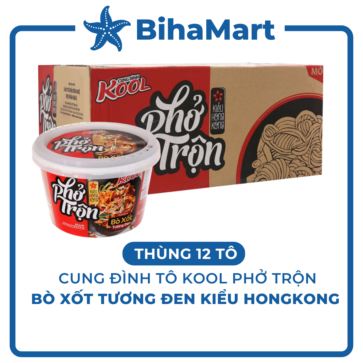 - AFOTECH - Phở trộn Cung Đình Kool tô bò tương đen kiểu Hồng Kông - Phở Cung Đình Kool tô trộn bò tương đen Hongkong - Tô Cung Đình Kool phở ăn liền