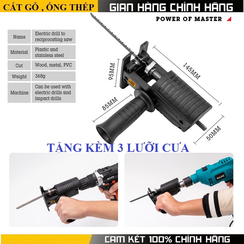 Máy cưa lọng - bộ chuyển đổi máy khoan thành máy cưa lọng