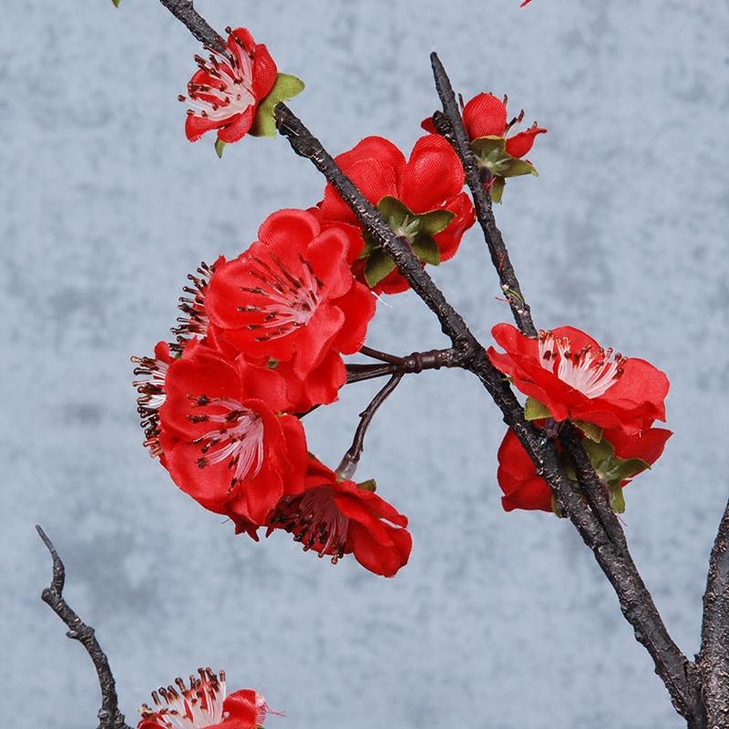 Mô Phỏng Meihua Cành Khô Sắp Xếp Hoa Giả Phòng Khách Rơi Xuống Đất Hoa Nghệ Thuật Hoa Trang Trí Phong Cách Trung Hoa Zen Lọ Hoa Hoa Mai Vàng Hoa Cưới