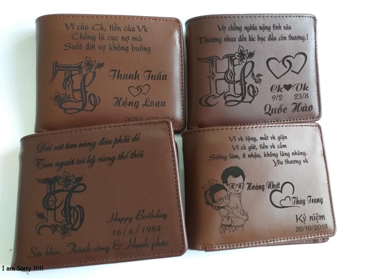 Ví da khắc tên BYLeather