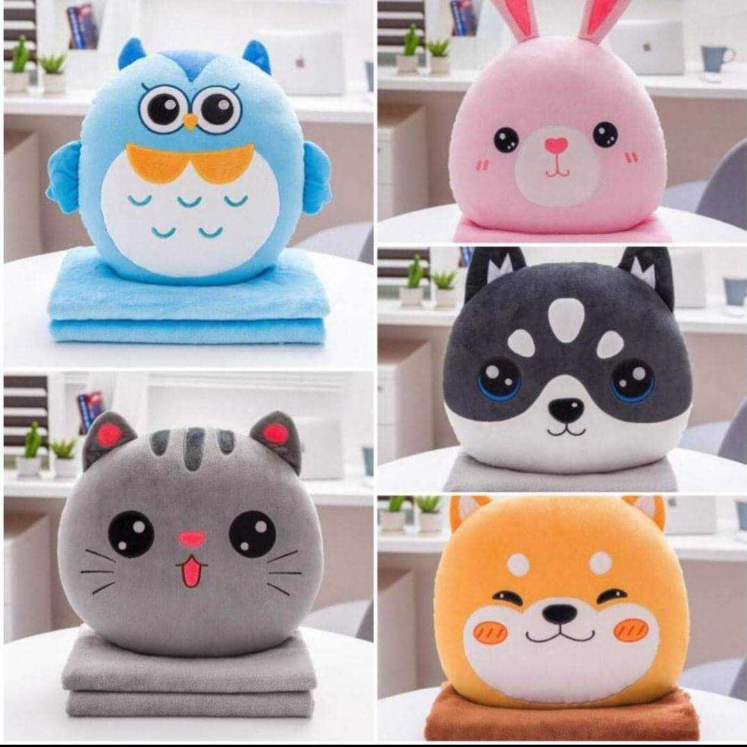 Bộ chăn gối văn phòng hình thú đáng yêu