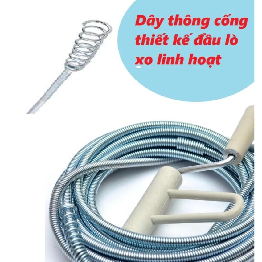 Dây thông tắc bồn cầu, cống, chậu rửa mặt rửa bát (dài 10m)