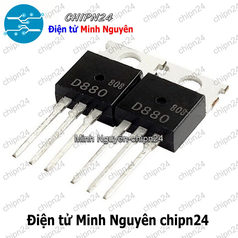 [2 con] (KT1) Transistor D880 TO-220 NPN 3A 60V (D880-Y 880) - HH002202
