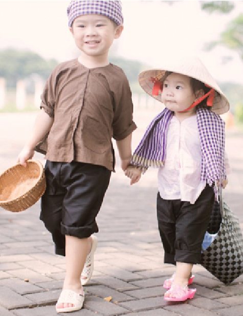 Rập giấy bộ bà ba cho bé (RẬP GIẤY, không phải quần áo)