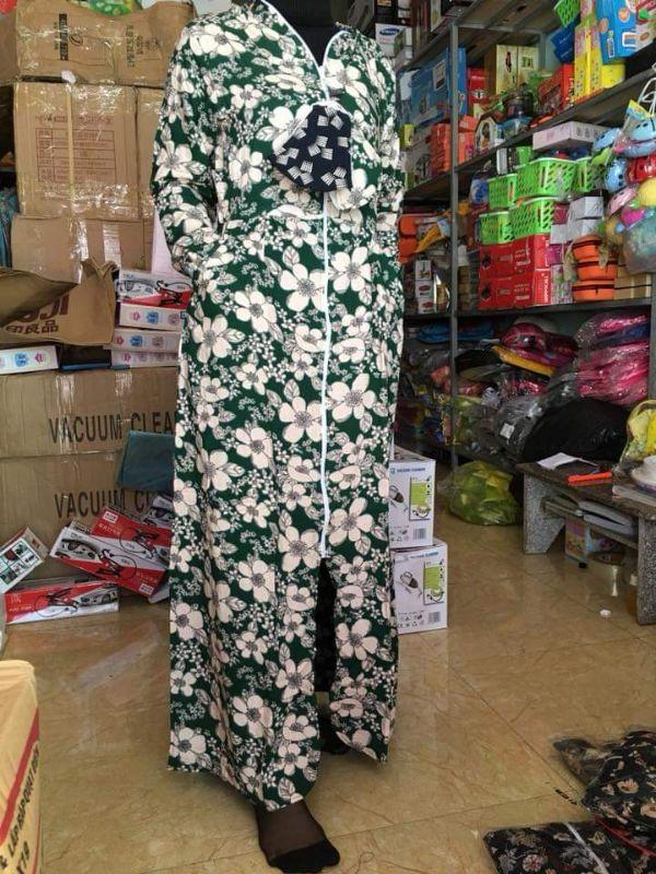 áo chống nắng dáng dài chất liệu thô 2 mặt