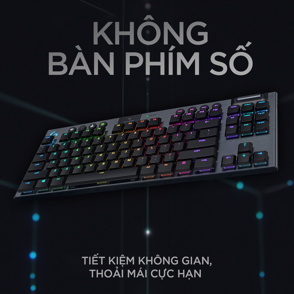Bàn Phím Không Dây Logitech G913 TKL Lightspeed Wireless RGB