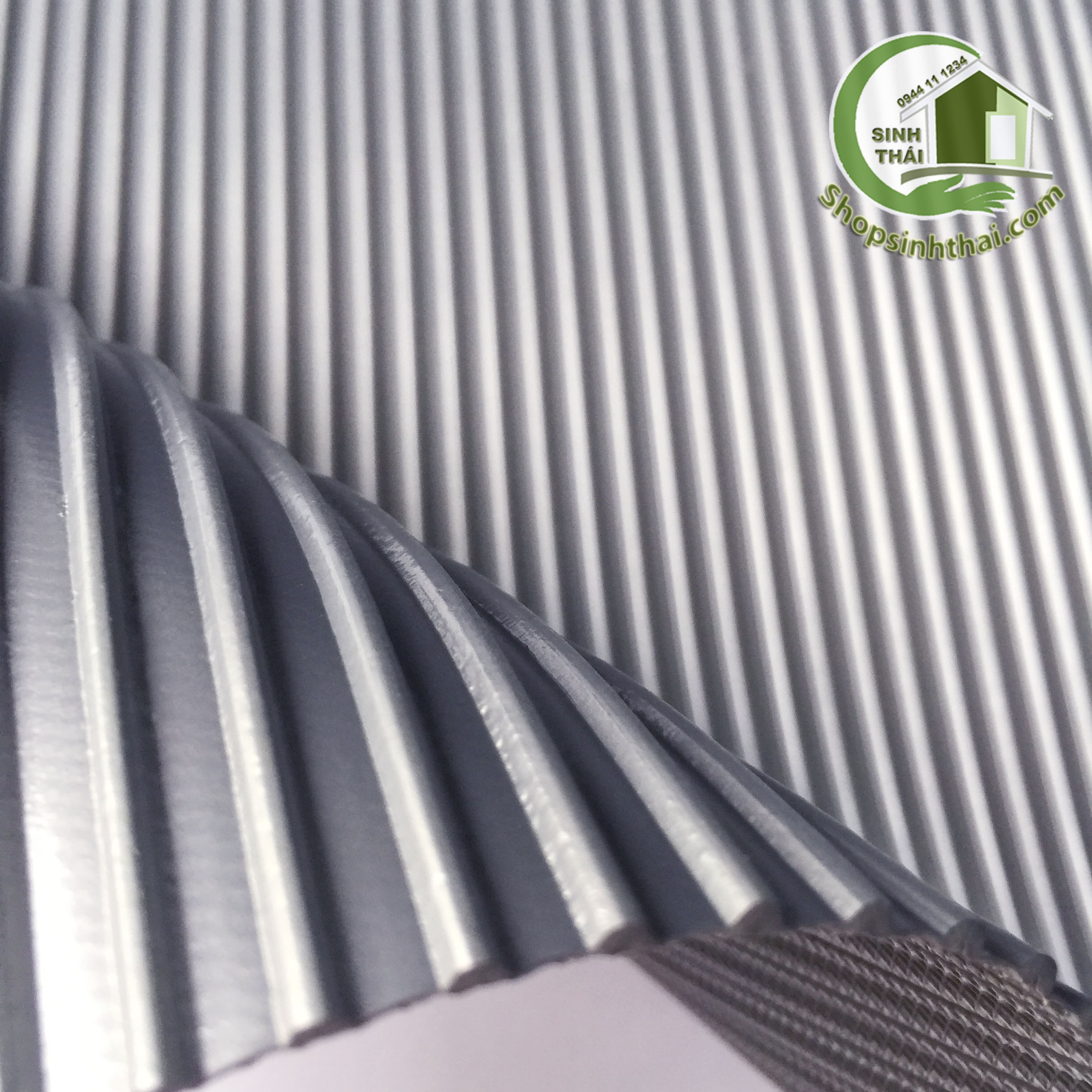 Thảm nhựa sọc dài trải sàn chống trơn trượt - [ 50cm x khổ 120cm ] màu xám