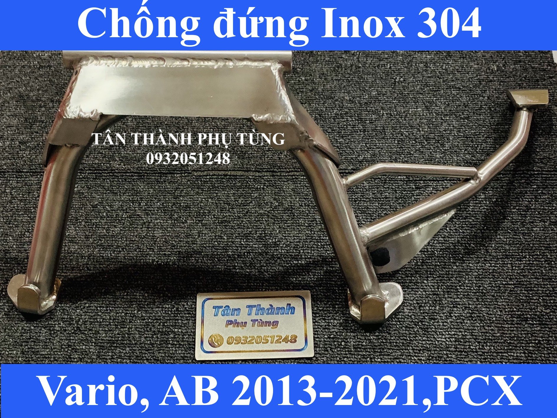 Chống đứng inox 304 vario, air blade 2013-2021, pcx