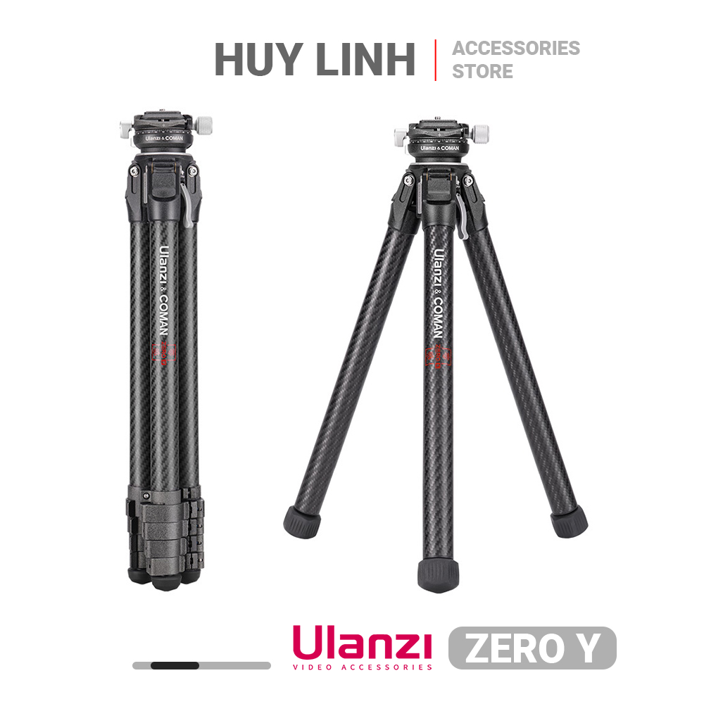Ulanzi COMAN Zero Y Lightweight Travel Tripod Full Carbon - Đầu ballhead xoay 360 độ